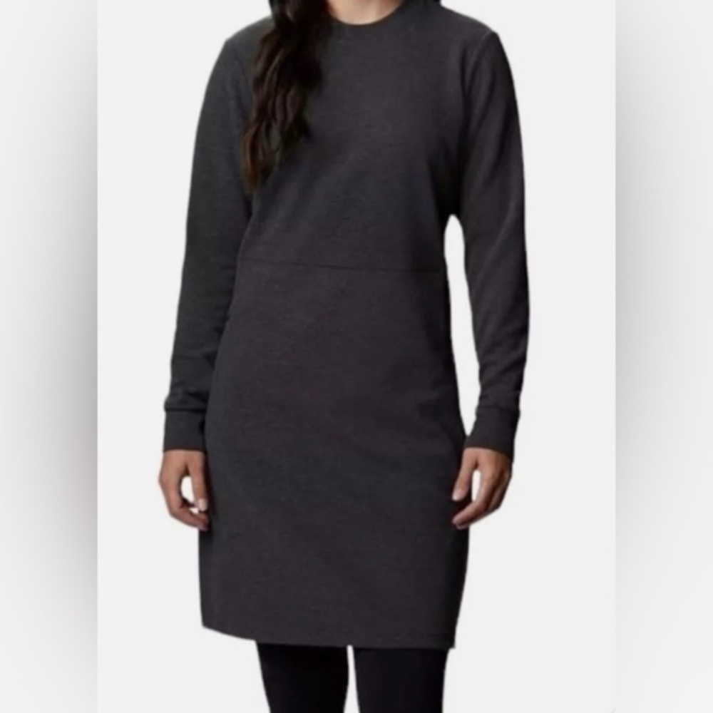 COLUMBIA M Firewood Ottoman Long Sleeve Dress in Charcoal Gray